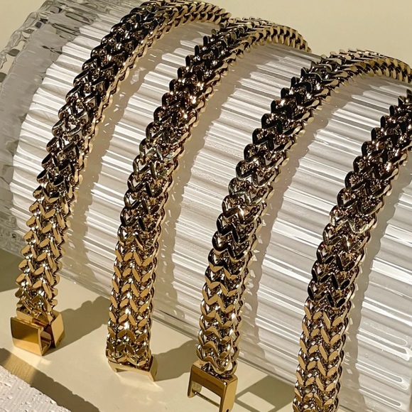 Waterproof double gold plated bracelet - Picture 5 of 6